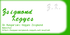 zsigmond kegyes business card